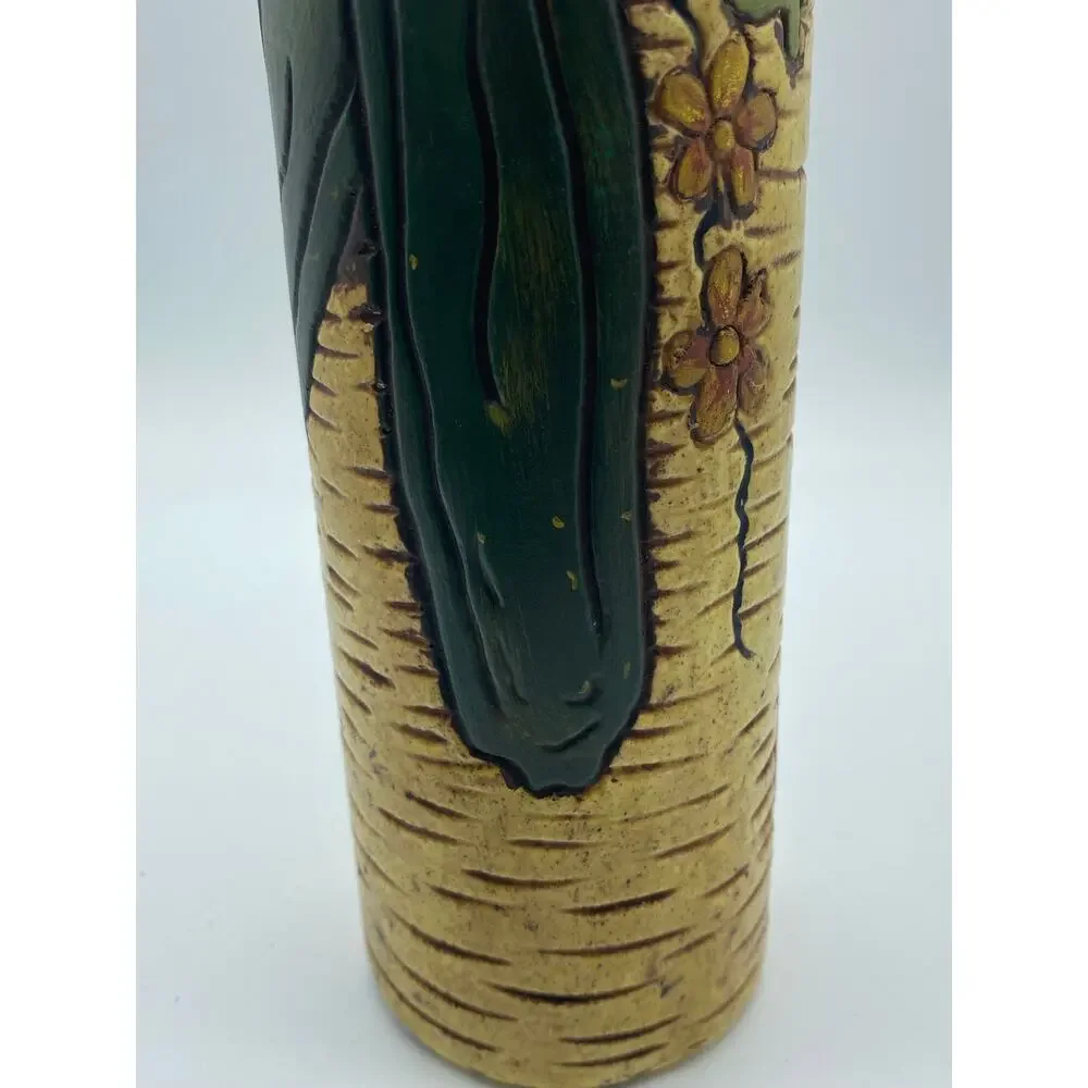 MCM studio pottery 9”‎ Vase fruit and Vegetable signed